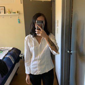 White Theory Button Down Shirt Size 0